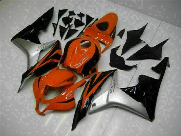 Preto Vermelho Prata Carenagem Honda CBR 600RR 2007-2008