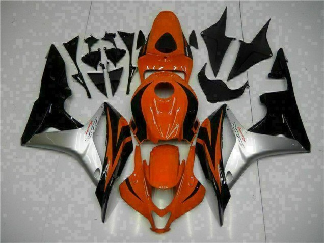 Preto Vermelho Prata Carenagem Honda CBR 600RR 2007-2008
