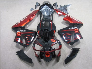 Preto Vermelho RACARDI Carenagem Honda CBR 600RR 2003-2004