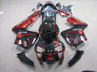 Preto Vermelho Racardi Carenagem Kawasaki ZX10R 2003-2005