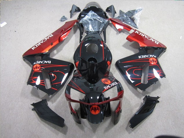 Preto Vermelho Racardi Carenagem Kawasaki ZX10R 2003-2005