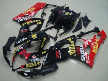 Preto Vermelho Rizla Carenagem Suzuki GSXR 1000 K5 2005-2006