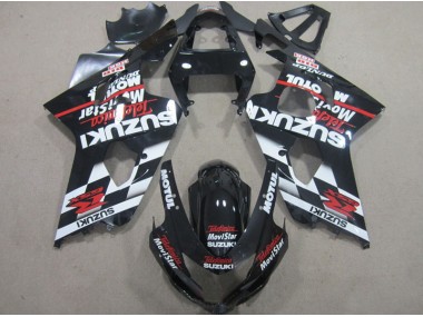 Preto Vermelho Telefumia Movistar Carenagem Suzuki GSXR 600 K4 2004-2005