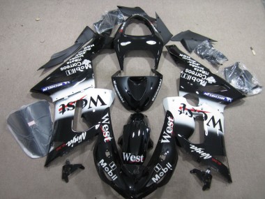Preto West Mobil Ninja 636 Carenagem Kawasaki ZX6R 2005-2006