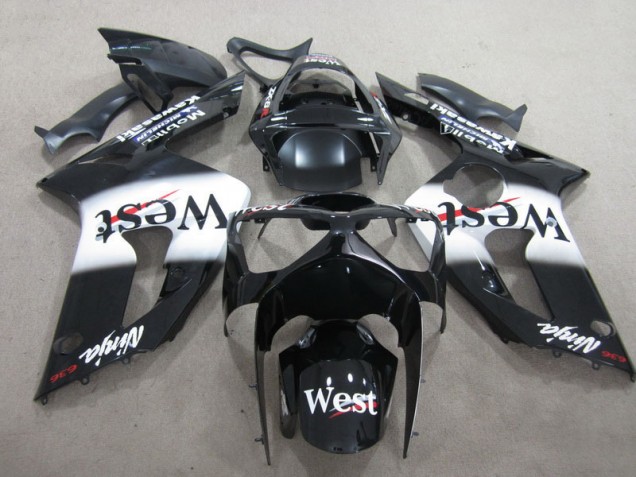 Preto West Ninja 636 Carenagem Kawasaki ZX6R 2003-2004 Preto West Ninja 636 Carenagem Kawasaki ZX6R 2003-2004