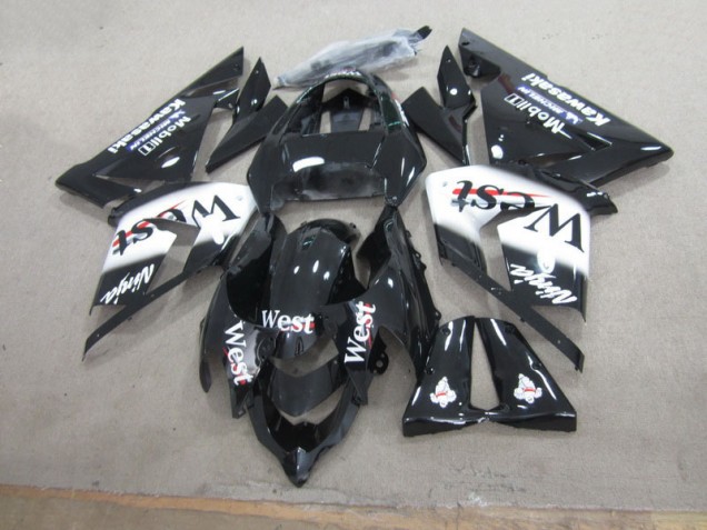 Preto West Ninja Carenagem Kawasaki ZX10R 2003-2005 Preto West Ninja Carenagem Kawasaki ZX10R 2003-2005