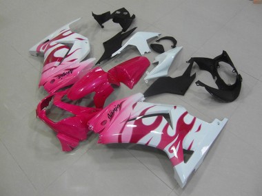 Rosa Branco Carenagem Kawasaki ZX 250R 2008-2012