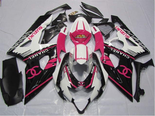 Rosa Chanel Carenagem Suzuki GSXR 600 K6 2006-2007 Rosa Chanel Carenagem Suzuki GSXR 600 K6 2006-2007
