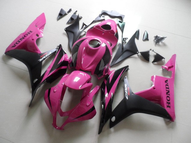 Rosa Preto Carenagem Honda CBR 600RR 2007-2008 Rosa Preto Carenagem Honda CBR 600RR 2007-2008