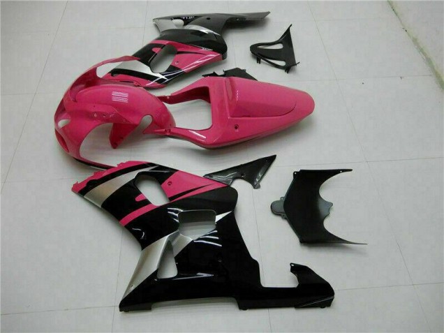 Rosa Preto Carenagem Suzuki GSXR 600 / 750 K1 K2 K3 2001-2003 Rosa Preto Carenagem Suzuki GSXR 600 / 750 K1 K2 K3 2001-2003