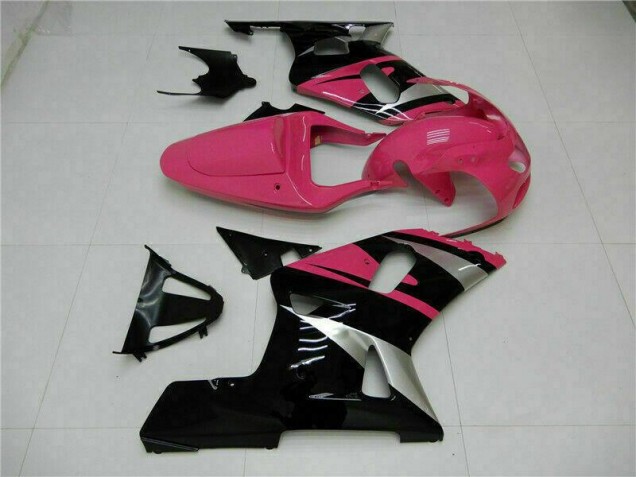 Rosa Preto Carenagem Suzuki GSXR 600 / 750 K1 K2 K3 2001-2003 Rosa Preto Carenagem Suzuki GSXR 600 / 750 K1 K2 K3 2001-2003