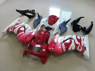 Rosa Vermelho Chama Carenagem Kawasaki ZX 250R 2008-2012