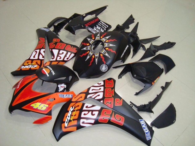 Rossi Preto Fosco Carenagem Honda CBR 1000RR 2008-2011 Rossi Preto Fosco Carenagem Honda CBR 1000RR 2008-2011