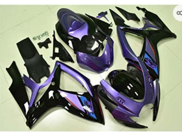 Roxo Preto Carenagem Suzuki GSXR 600 / 750 K6 2006-2007 Roxo Preto Carenagem Suzuki GSXR 600 / 750 K6 2006-2007