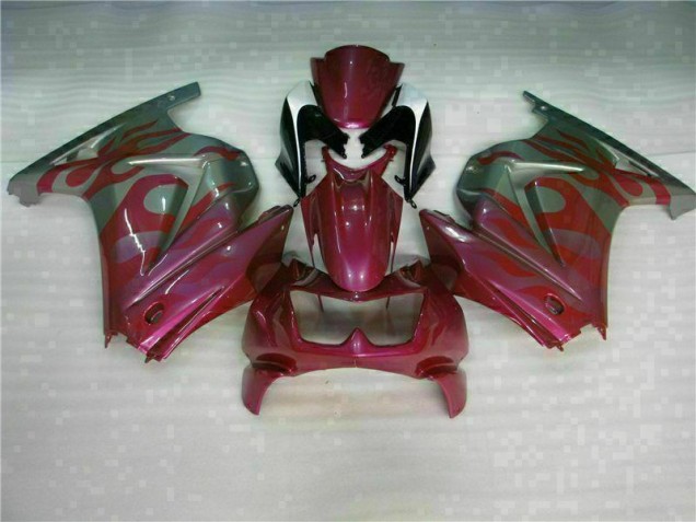 Roxo Vermelho Carenagem Kawasaki EX250 2008-2012 Roxo Vermelho Carenagem Kawasaki EX250 2008-2012