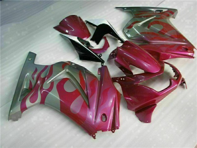 Roxo Vermelho Carenagem Kawasaki EX250 2008-2012 Roxo Vermelho Carenagem Kawasaki EX250 2008-2012