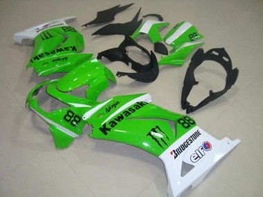 Verde & Branco Carenagem Kawasaki ZX 250R 2008-2012
