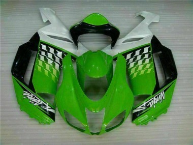 Verde Branco Ninja Carenagem Kawasaki ZX6R 2007-2008