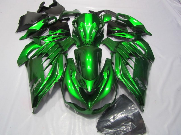 Verde Branco Ninja Decalque Carenagem Kawasaki ZX14R ZZR 1400 2012-2021 Verde Branco Ninja Decalque Carenagem Kawasaki ZX14R ZZR 1400 2012-2021