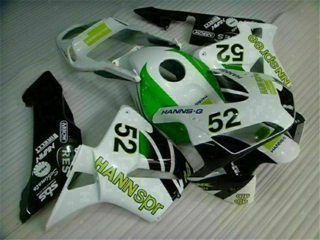 Verde Branco Preto Carenagem Honda CBR 600RR 2003-2004 Verde Branco Preto Carenagem Honda CBR 600RR 2003-2004
