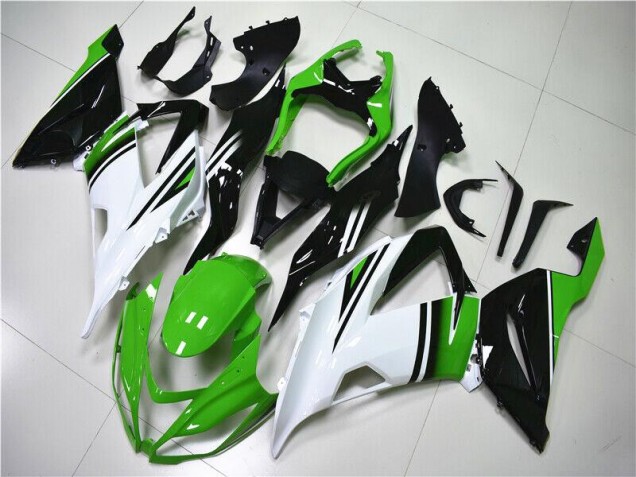 Verde Branco Preto Carenagem Kawasaki ZX6R 2013-2018
