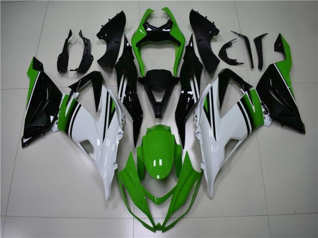 Verde Branco Preto Carenagem Kawasaki ZX6R 2013-2018