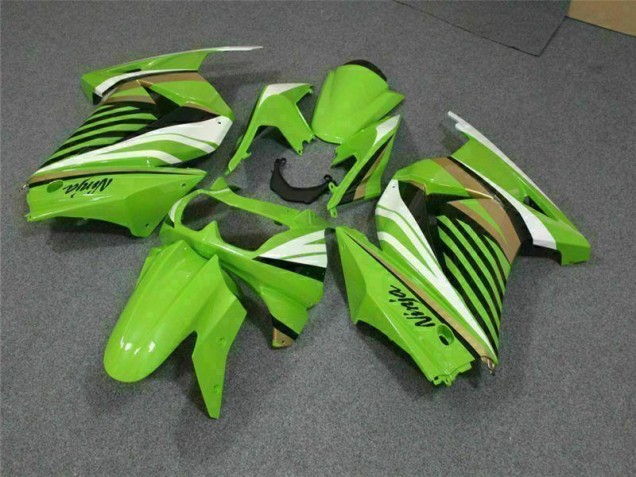 Verde Branco Preto Ninja Carenagem Kawasaki EX250 2008-2012 Verde Branco Preto Ninja Carenagem Kawasaki EX250 2008-2012