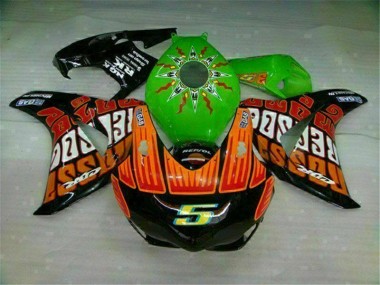 Verde Laranja Carenagem Honda CBR 1000RR 2008-2011