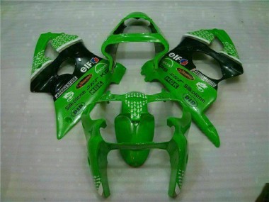 Verde Preto Abs Carenagem Kawasaki ZX6R 2000-2002