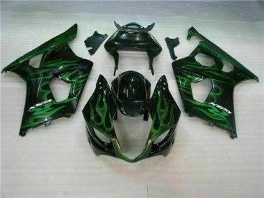 Verde Preto Carenagem Suzuki GSXR 1000 K3 2003-2004