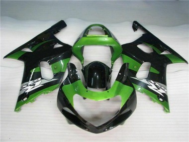 Verde Preto Carenagem Suzuki GSXR 600 / 750 K1 K2 K3 2001-2003