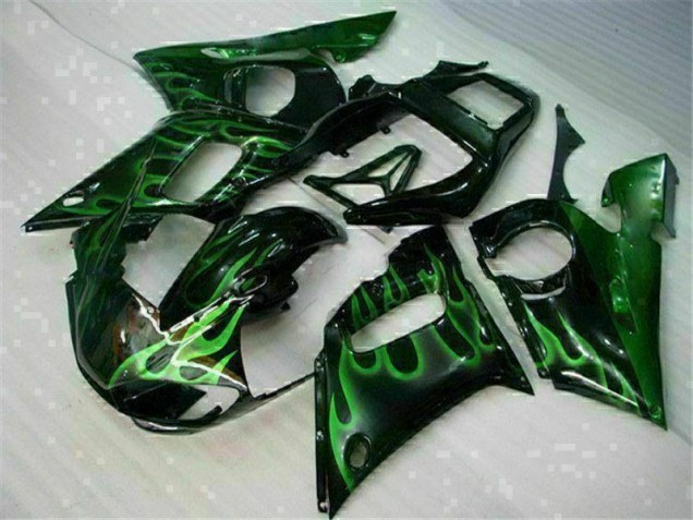 Verde Preto Carenagem Yamaha R6 1998-2002 Verde Preto Carenagem Yamaha R6 1998-2002