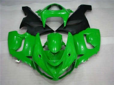 Verde Preto Fosco Carenagem Kawasaki ZX6R 2005-2006