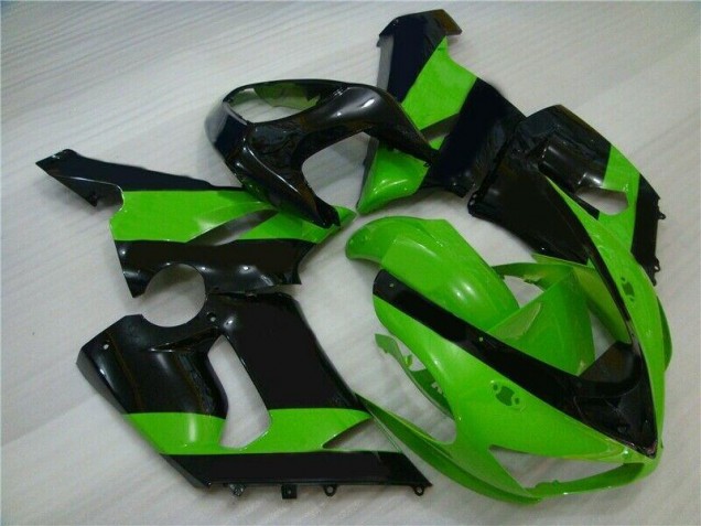 Verde Preto Injeção Kit Carenagem Kawasaki ZX6R 2005-2006 Verde Preto Injeção Kit Carenagem Kawasaki ZX6R 2005-2006