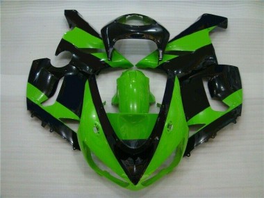 Verde Preto Injeção Kit Carenagem Kawasaki ZX6R 2005-2006