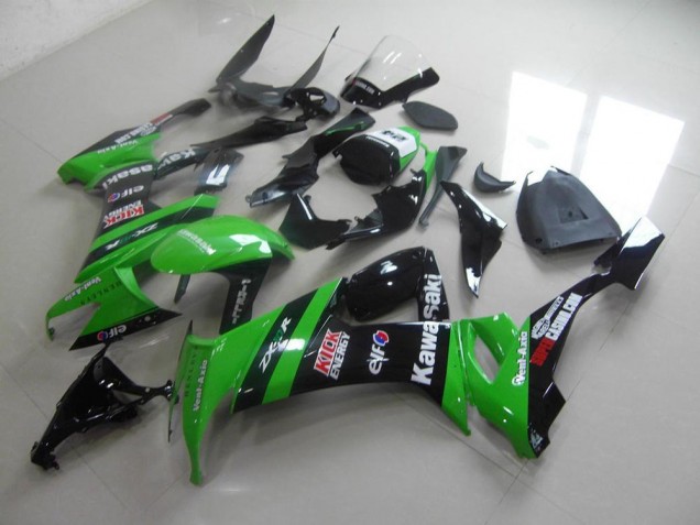 Verde Preto Kick Carenagem Kawasaki ZX10R 2008-2010 Verde Preto Kick Carenagem Kawasaki ZX10R 2008-2010