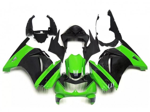 Verde Preto Kit Completo Carenagem Kawasaki EX250 2008-2012 Verde Preto Kit Completo Carenagem Kawasaki EX250 2008-2012
