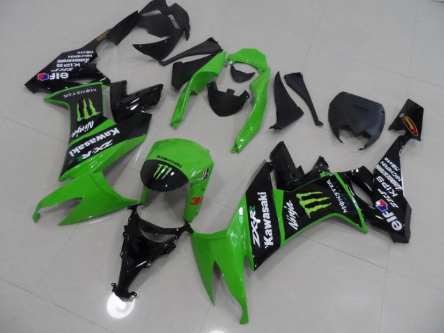 Verde & Preto Monster Carenagem Kawasaki ZX10R 2008-2010 Verde & Preto Monster Carenagem Kawasaki ZX10R 2008-2010