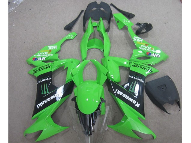 Verde Preto Monster Carenagem Kawasaki ZX10R 2008-2010