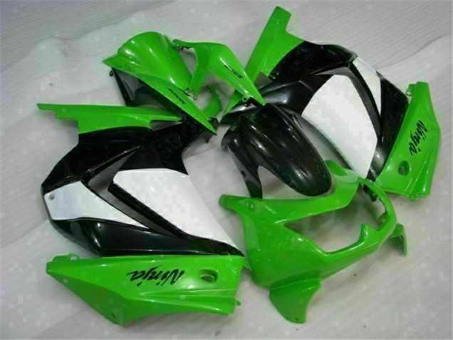 Verde Preto Ninja Abs Plástico Kawasaki EX250 2008-2012 Verde Preto Ninja Abs Plástico Kawasaki EX250 2008-2012