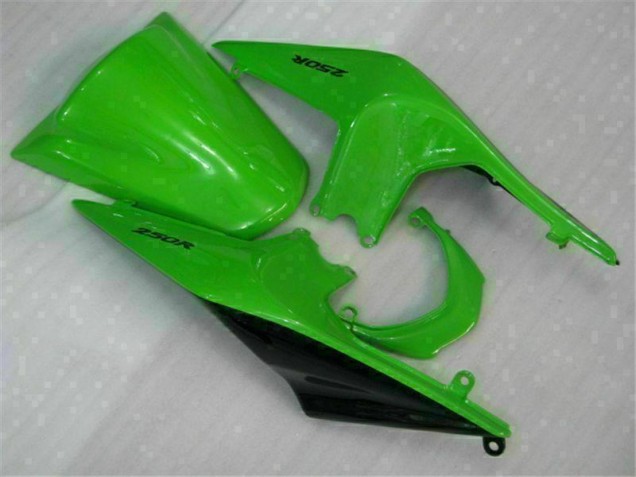 Verde Preto Ninja Abs Plástico Kawasaki EX250 2008-2012 Verde Preto Ninja Abs Plástico Kawasaki EX250 2008-2012