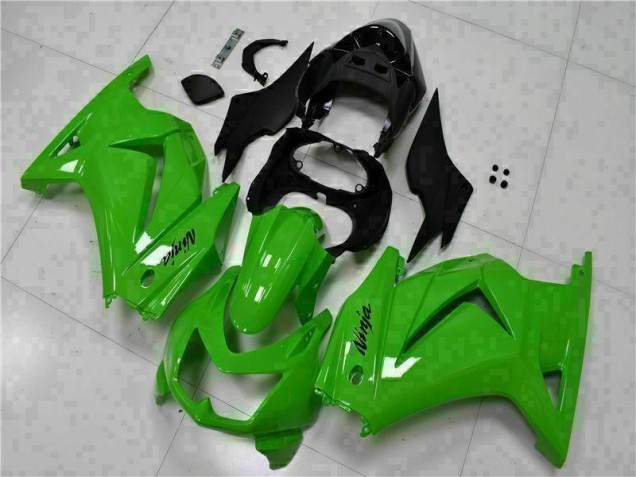 Verde Preto Ninja Abs Plásticos Kawasaki EX250 2008-2012 Verde Preto Ninja Abs Plásticos Kawasaki EX250 2008-2012