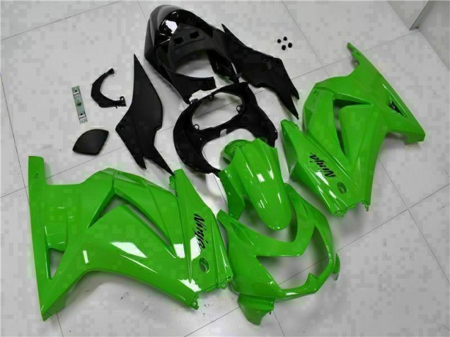 Verde Preto Ninja Abs Plásticos Kawasaki EX250 2008-2012 Verde Preto Ninja Abs Plásticos Kawasaki EX250 2008-2012