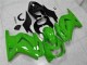 Verde Preto Ninja Abs Plásticos Kawasaki EX250 2008-2012 Verde Preto Ninja Abs Plásticos Kawasaki EX250 2008-2012