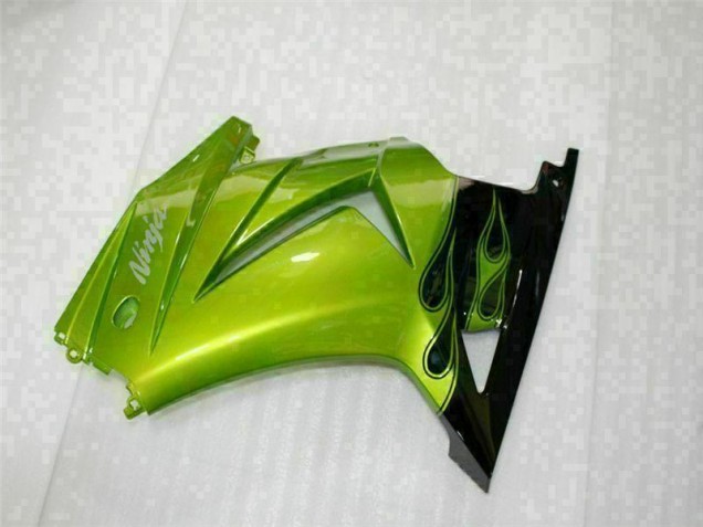 Verde Preto Plástico Kawasaki EX250 2008-2012 Verde Preto Plástico Kawasaki EX250 2008-2012