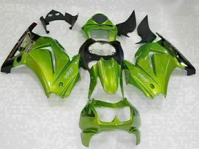 Verde Preto Plástico Kawasaki EX250 2008-2012 Verde Preto Plástico Kawasaki EX250 2008-2012