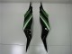 Verde Preto Plásticos Kawasaki ZX6R 2013-2018 Verde Preto Plásticos Kawasaki ZX6R 2013-2018