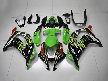 Verde Preto Vermelho Ninja Monster Carenagem Kawasaki ZX10R 2016-2019