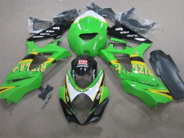 Verde Rizla Q8 Oils Carenagem Suzuki GSXR 1000 K7 2007-2008