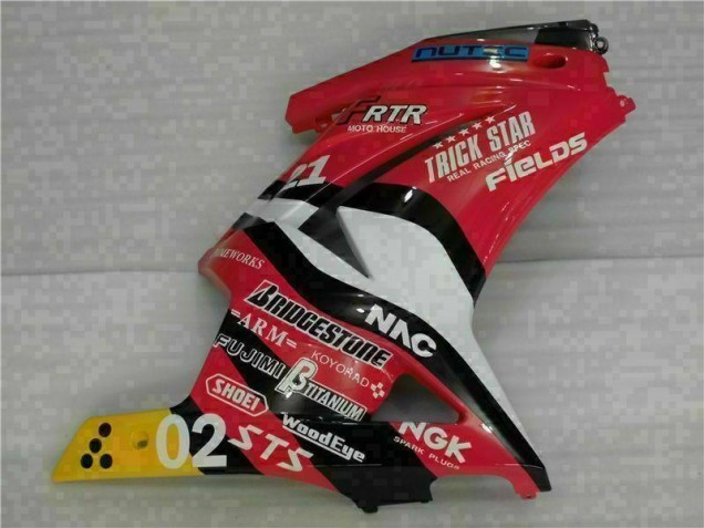 Vermelho Amarelo Carenagem Kawasaki EX250 2008-2012 Vermelho Amarelo Carenagem Kawasaki EX250 2008-2012